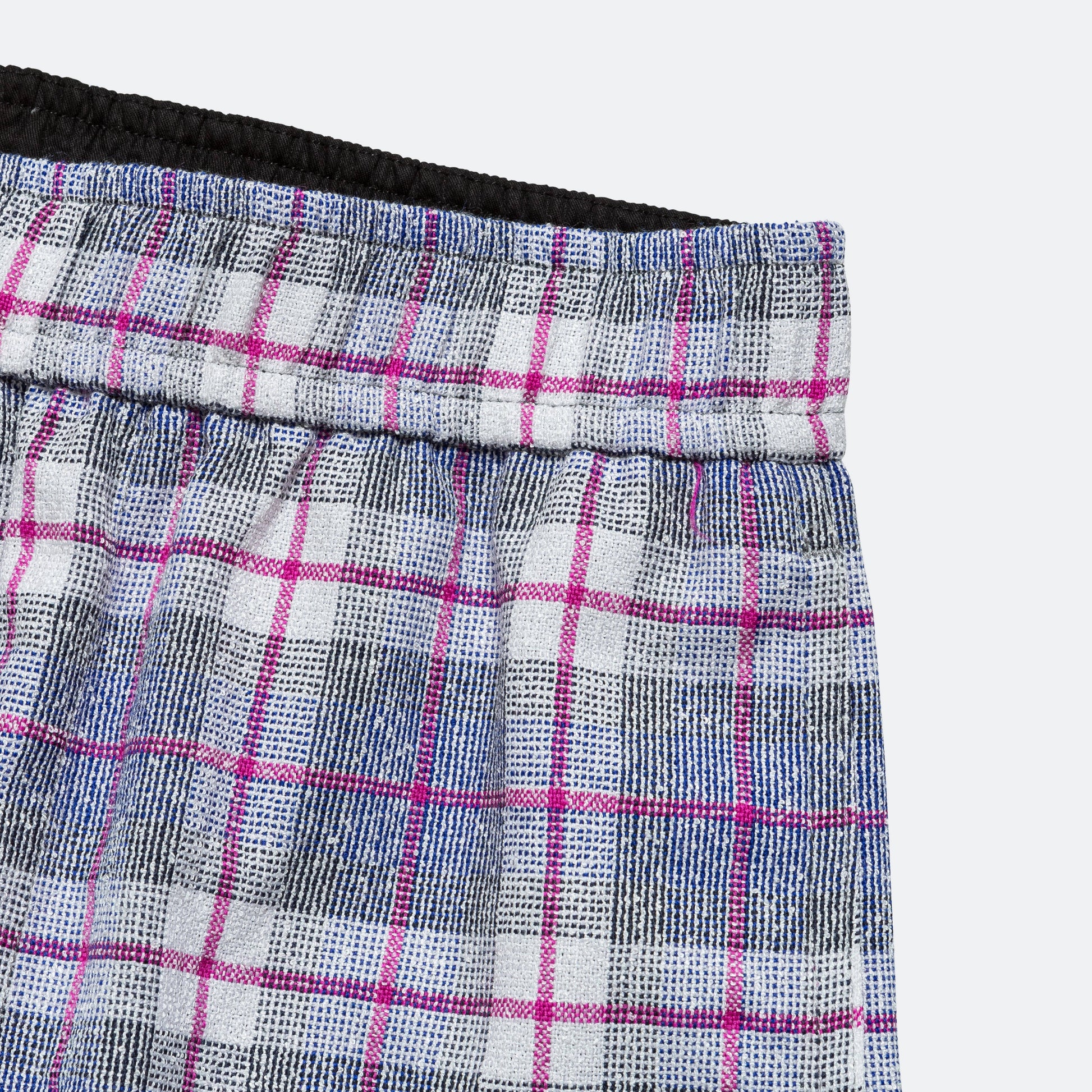 P Short - Blue/Pink Boucle Yarn V. Wool Plaid