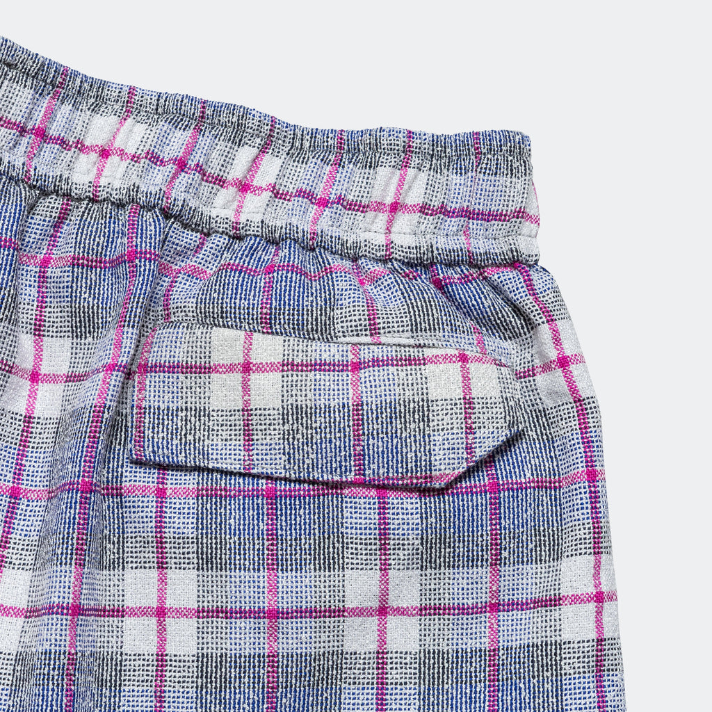 P Short - Blue/Pink Boucle Yarn V. Wool Plaid