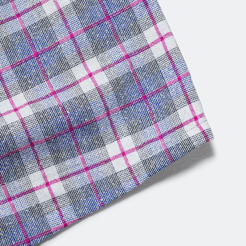 P Short - Blue/Pink Boucle Yarn V. Wool Plaid
