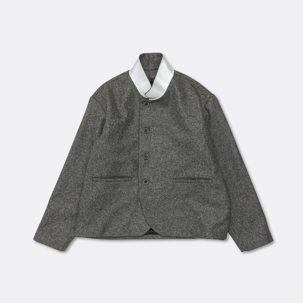 Spencer Blazer - Heather Grey Melton Wool