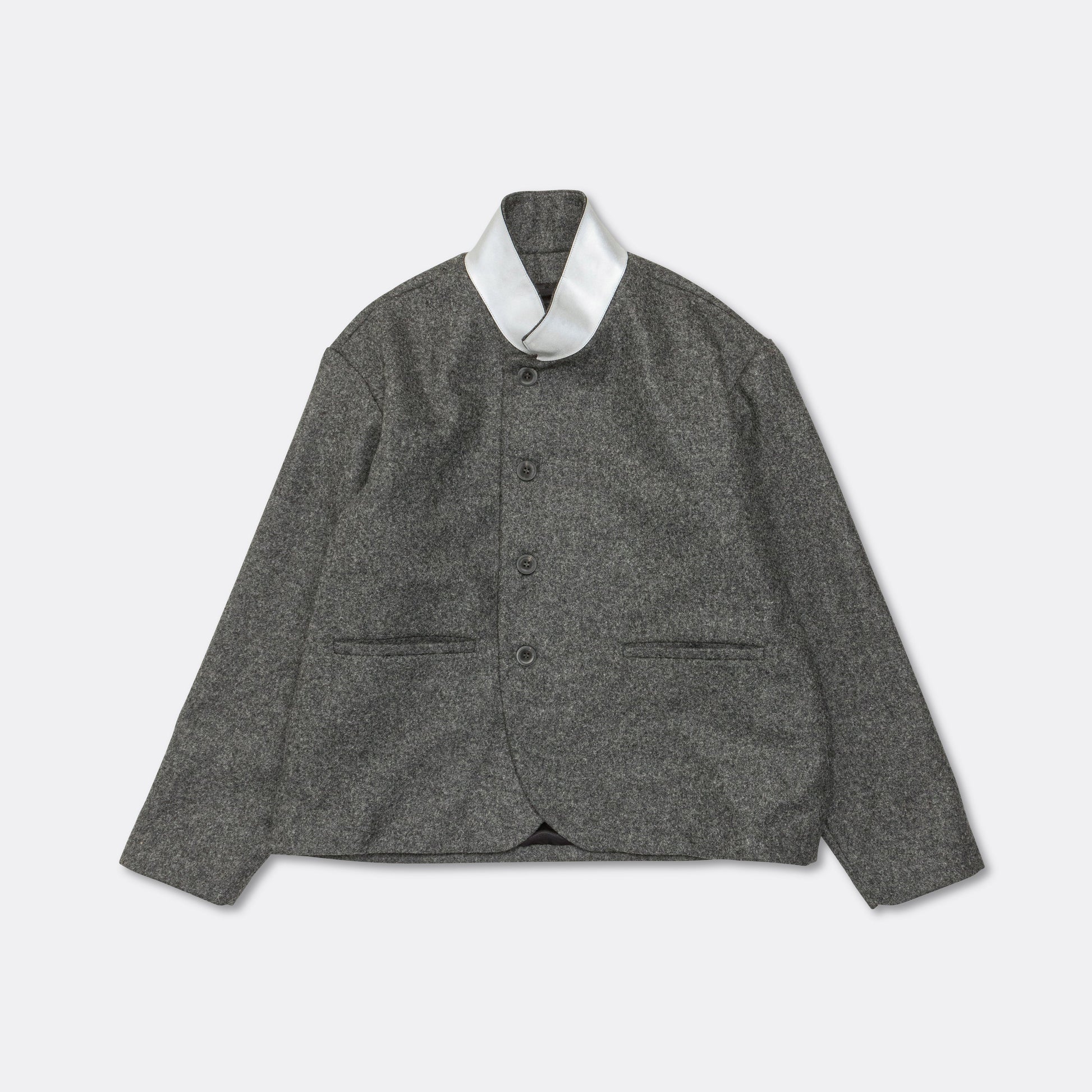 Spencer Blazer - Heather Grey Melton Wool