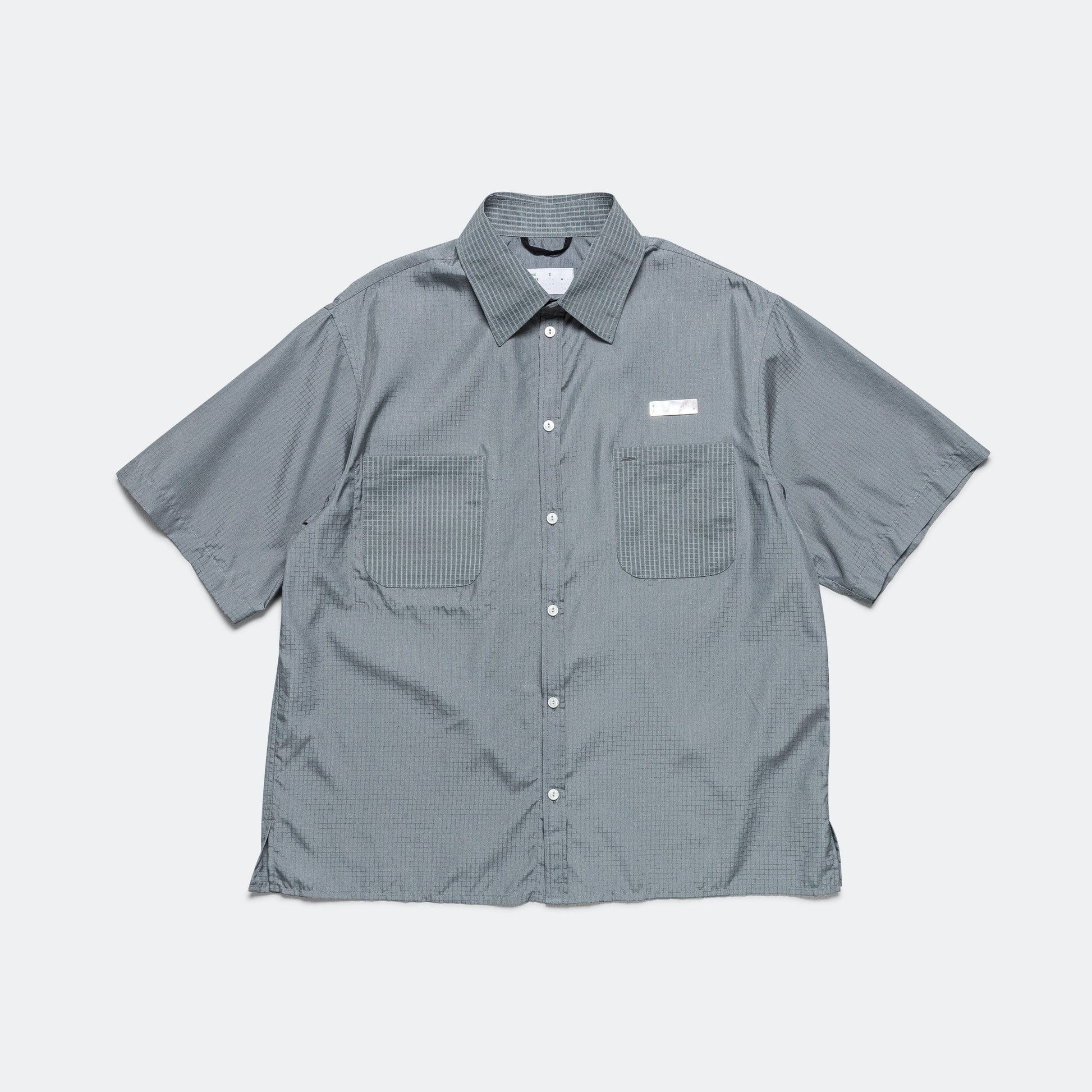 S/S Utility Shirt - Gray Silk/PA Ripstop
