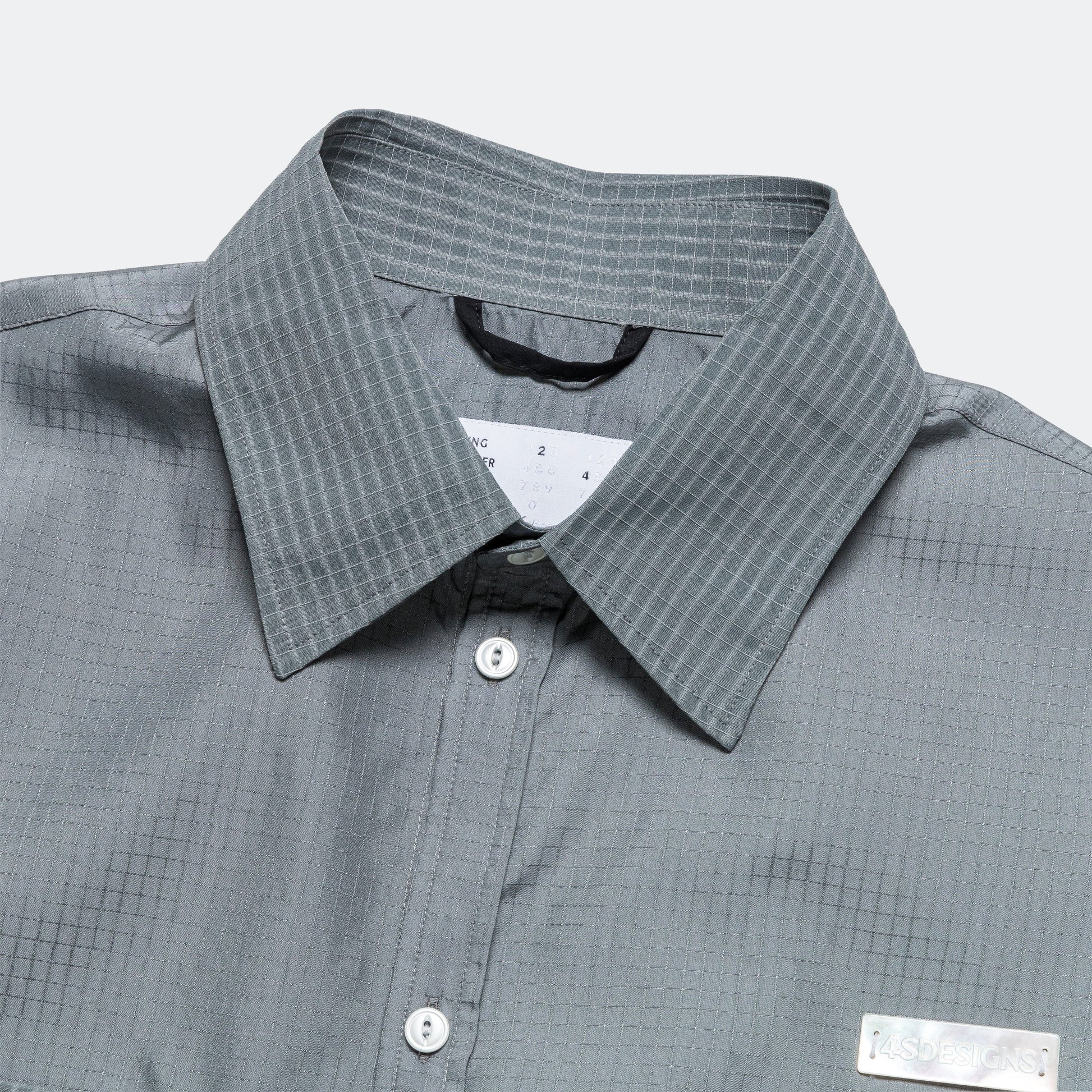 S/S Utility Shirt - Gray Silk/PA Ripstop
