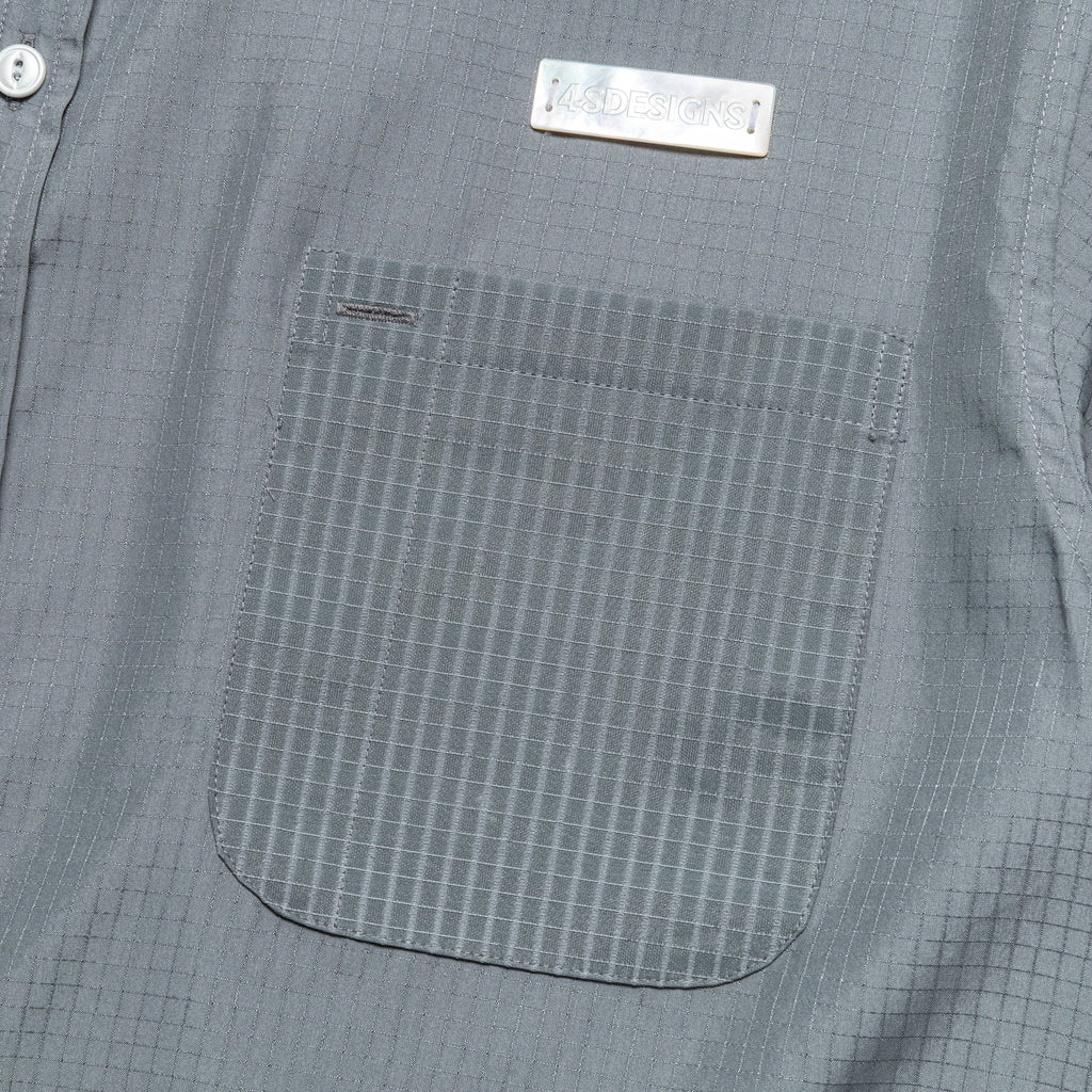 S/S Utility Shirt - Gray Silk/PA Ripstop
