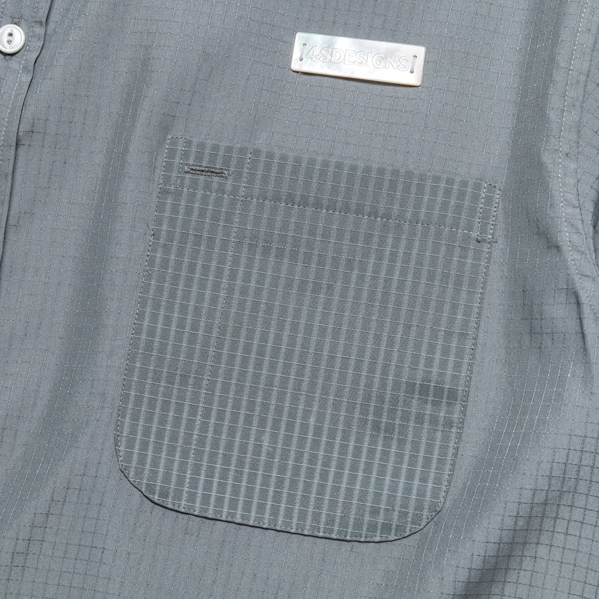 S/S Utility Shirt - Gray Silk/PA Ripstop