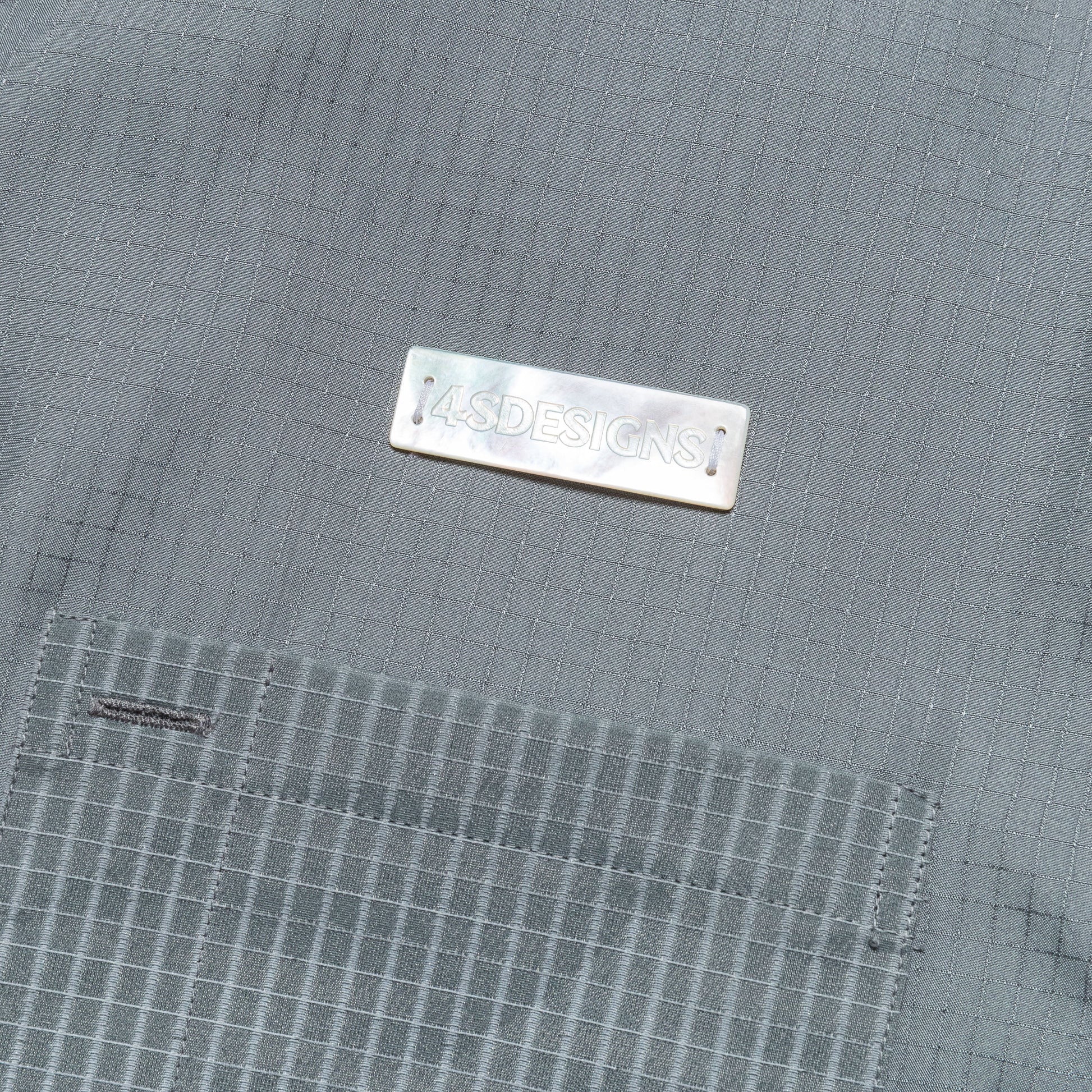 S/S Utility Shirt - Gray Silk/PA Ripstop