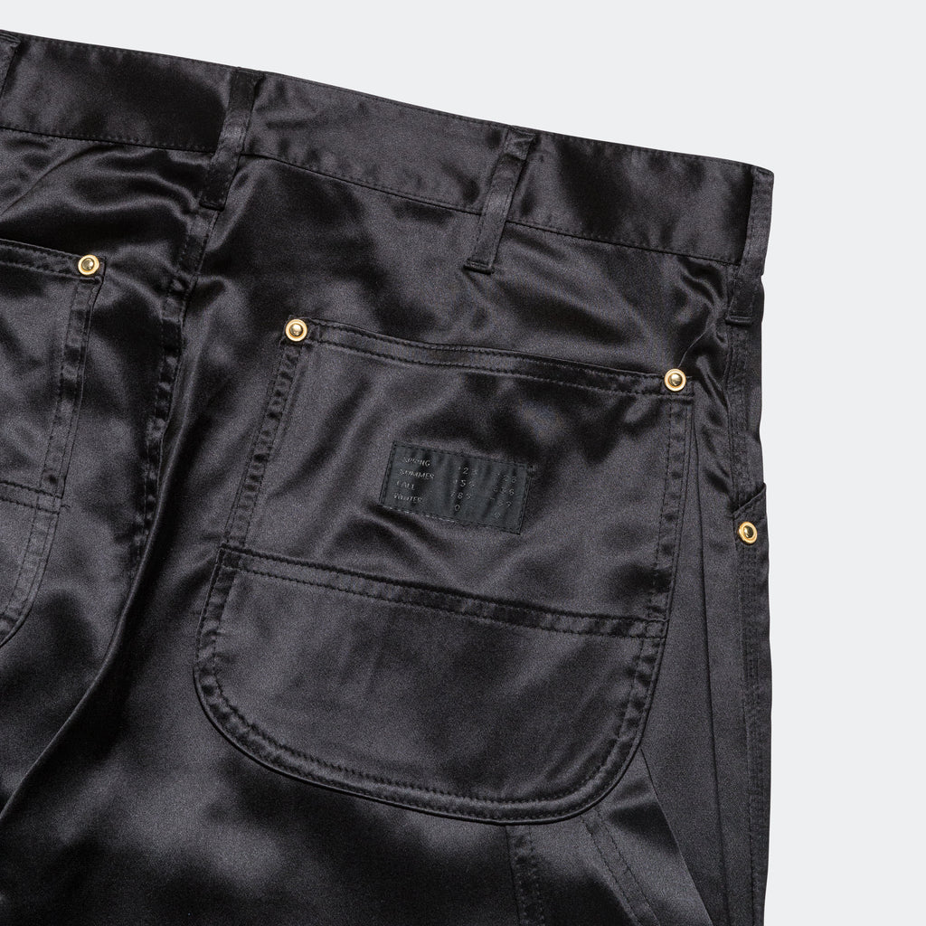 W Utility Pant - Black All Silk Sateen
