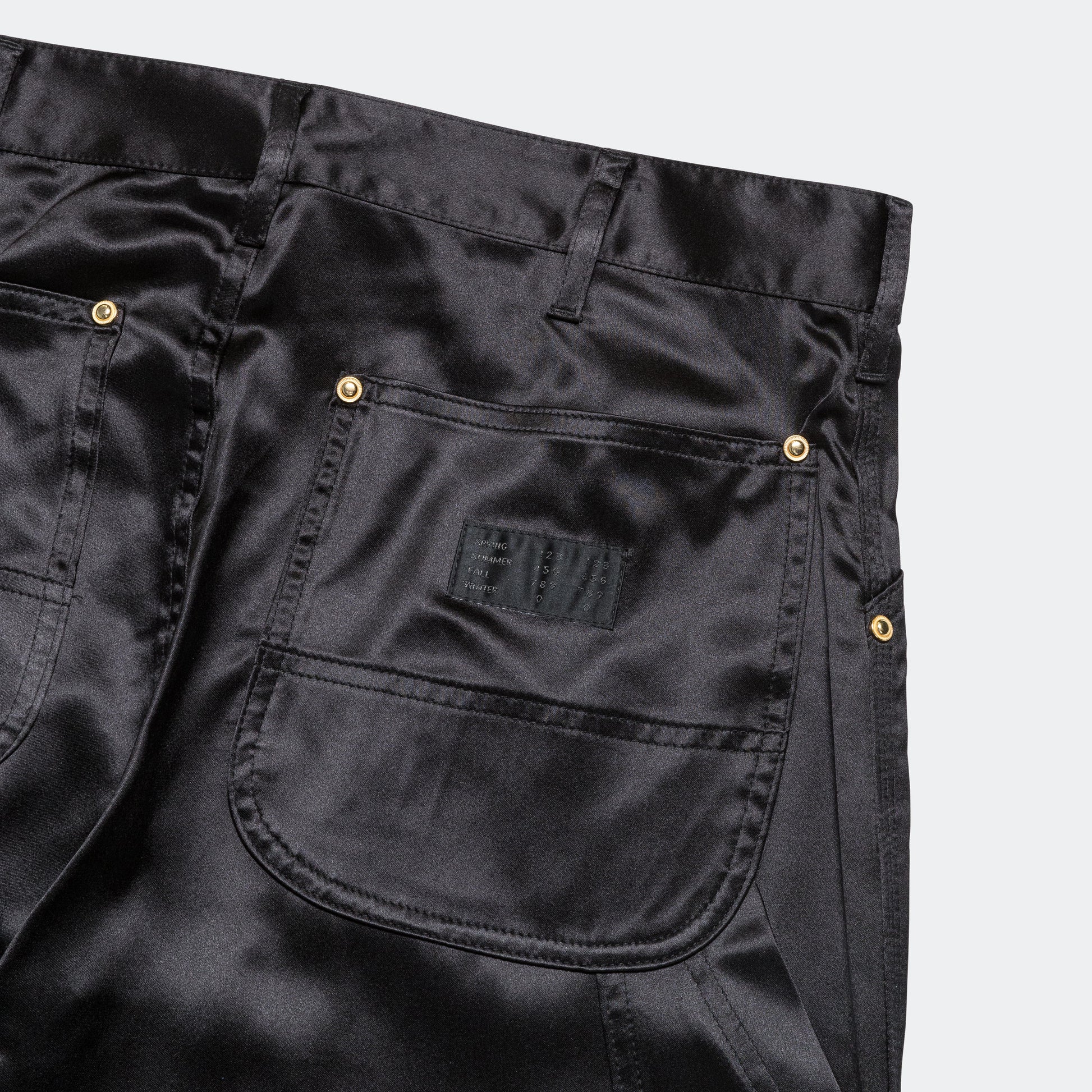W Utility Pant - Black All Silk Sateen
