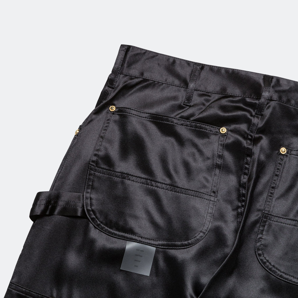 W Utility Pant - Black All Silk Sateen