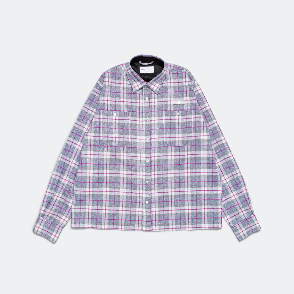 Work Shirt - Blue/Pink Boucle V.Wool Plaid
