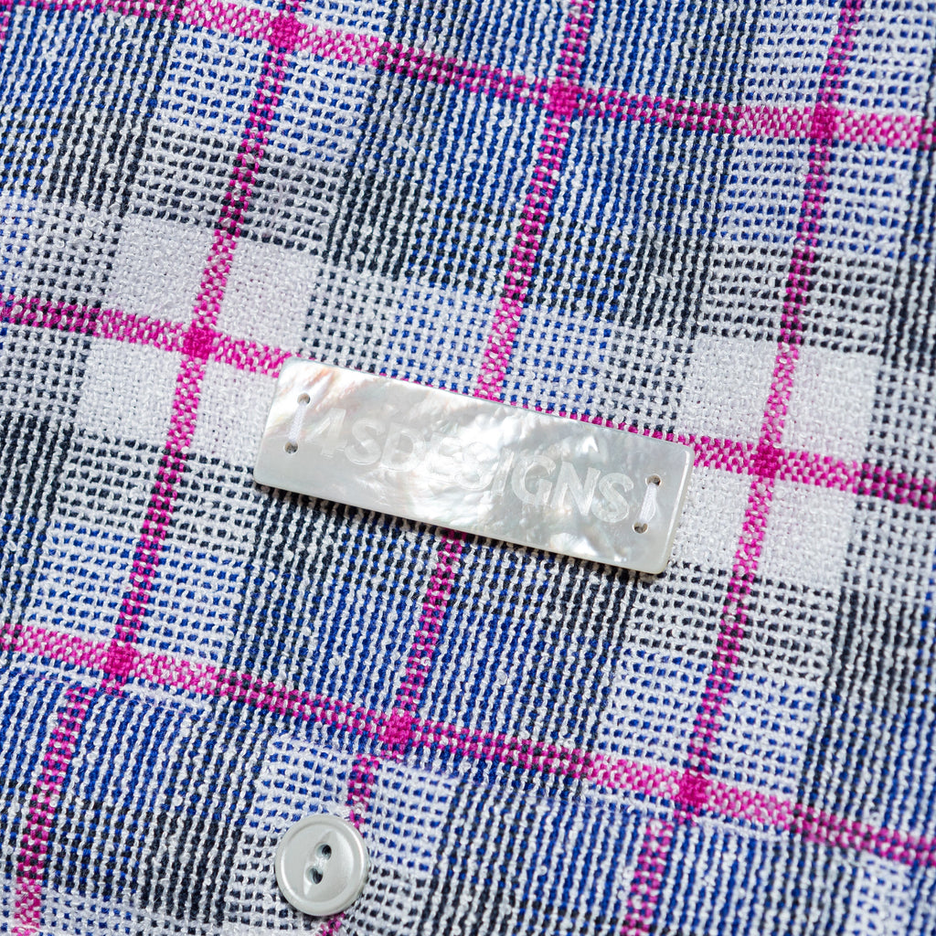 Work Shirt - Blue/Pink Boucle V.Wool Plaid
