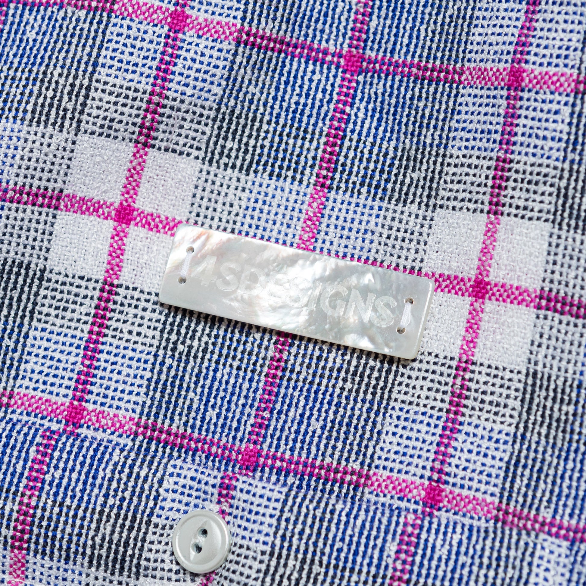 Work Shirt - Blue/Pink Boucle V.Wool Plaid
