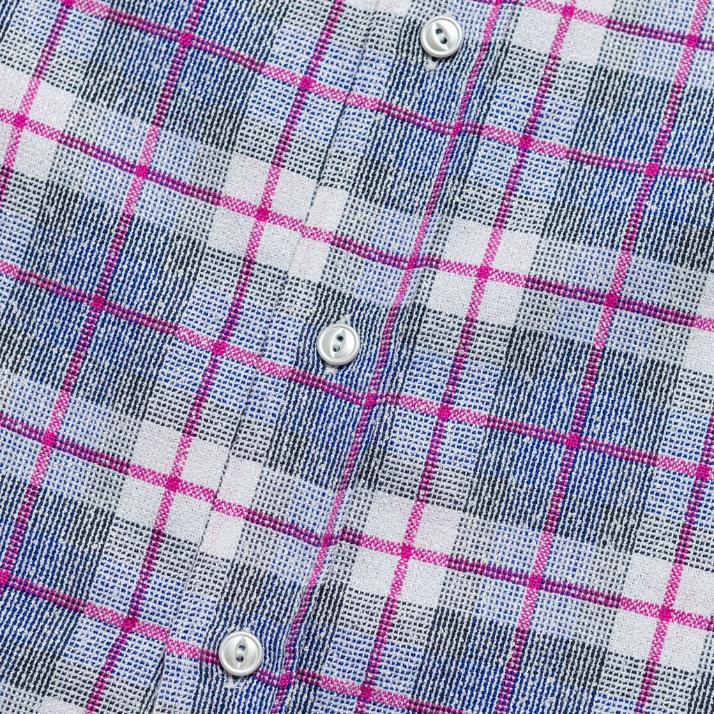 Work Shirt - Blue/Pink Boucle V.Wool Plaid