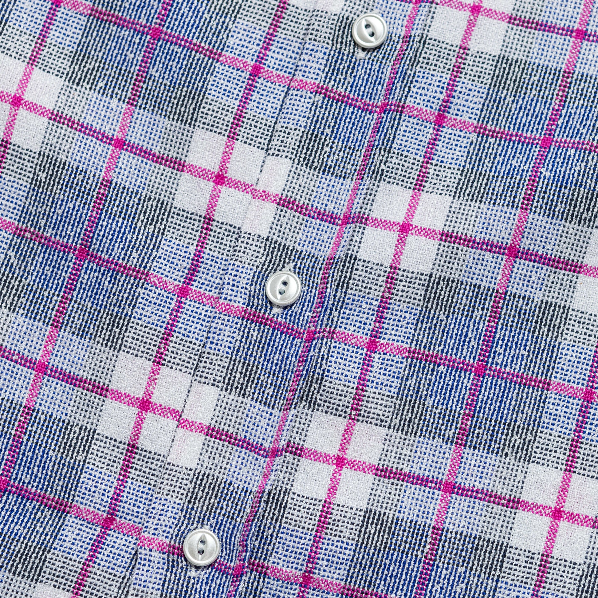 Work Shirt - Blue/Pink Boucle V.Wool Plaid