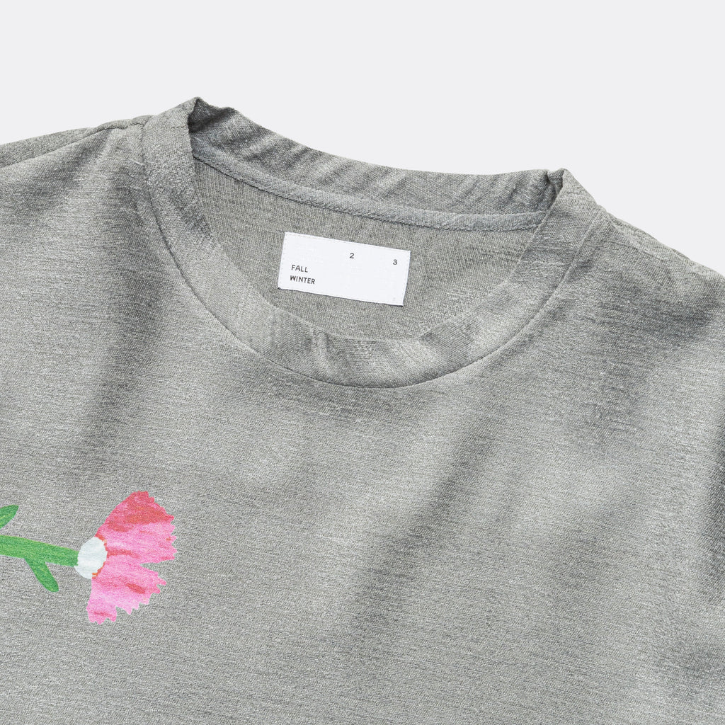 Woven T-Shirt - Grey Viscose/Silk Chenille