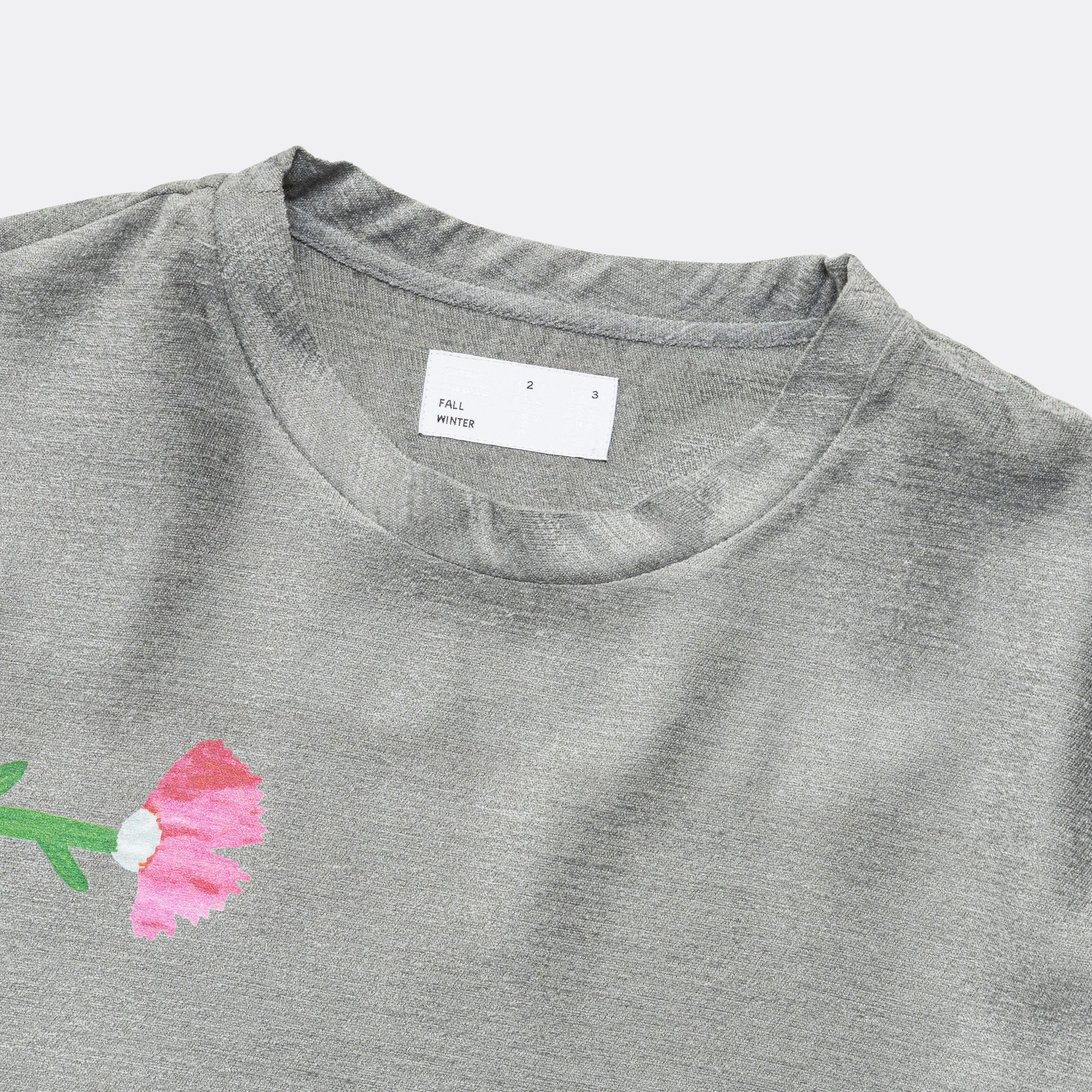 Woven T-Shirt - Grey Viscose/Silk Chenille