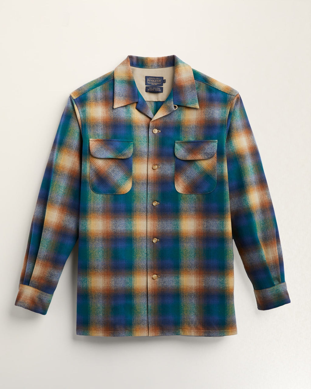MEN'S PLAID BOARD SHIRT - Blue Teal Yellow
