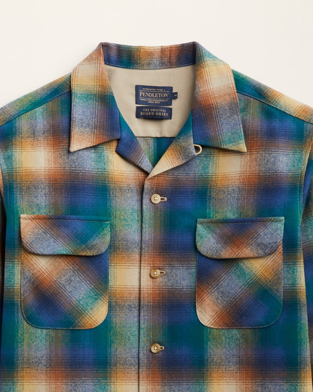 MEN'S PLAID BOARD SHIRT - Blue Teal Yellow