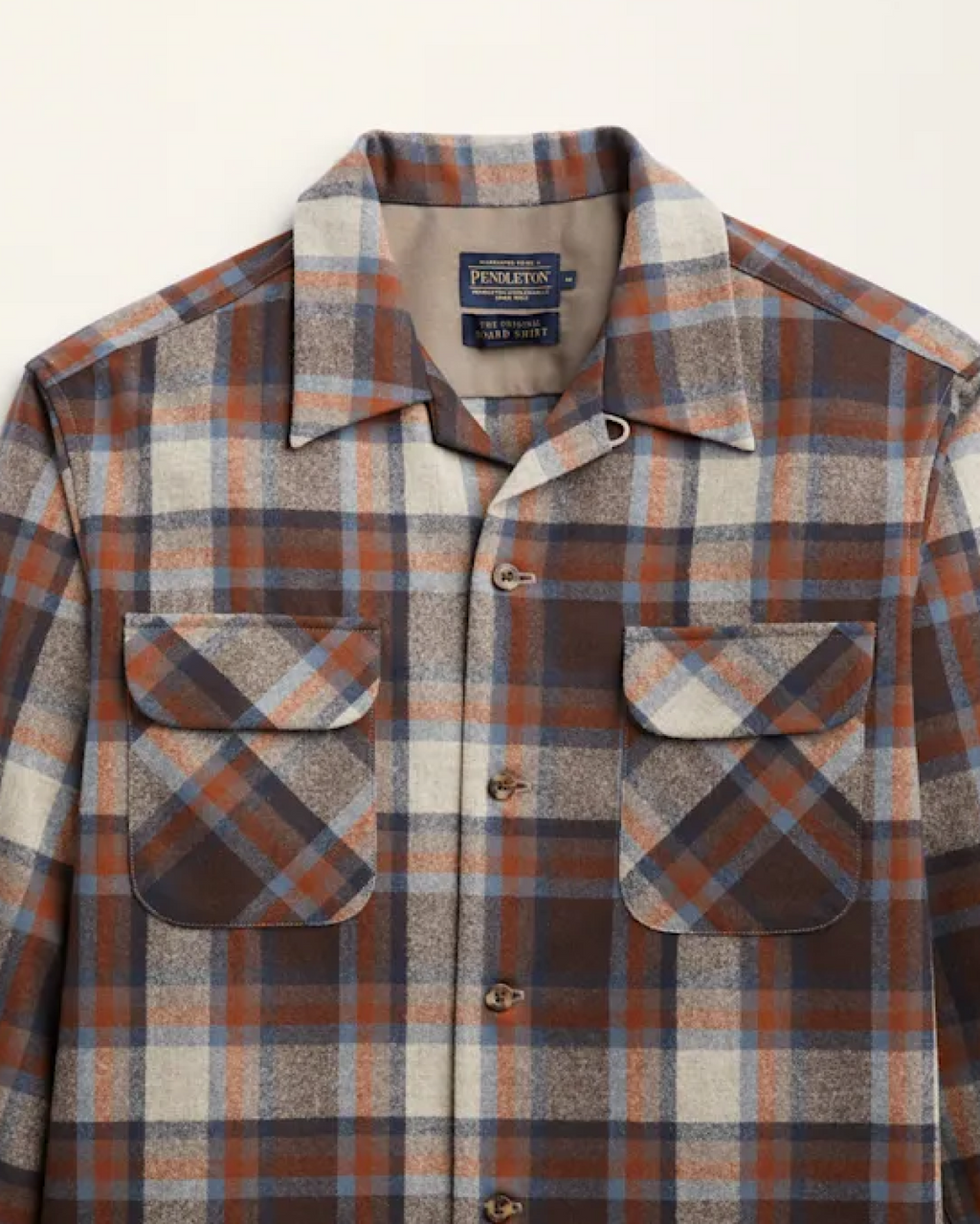 MEN'S PLAID BOARD SHIRT - Brown Orange