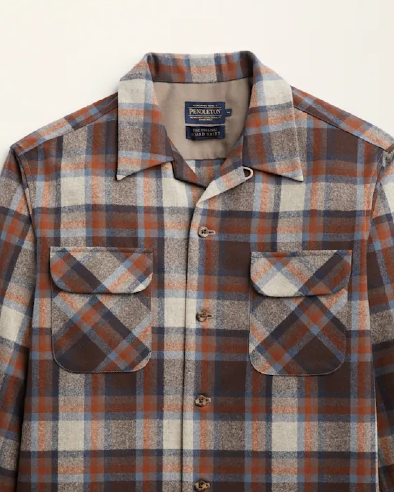 MEN'S PLAID BOARD SHIRT - Brown Orange