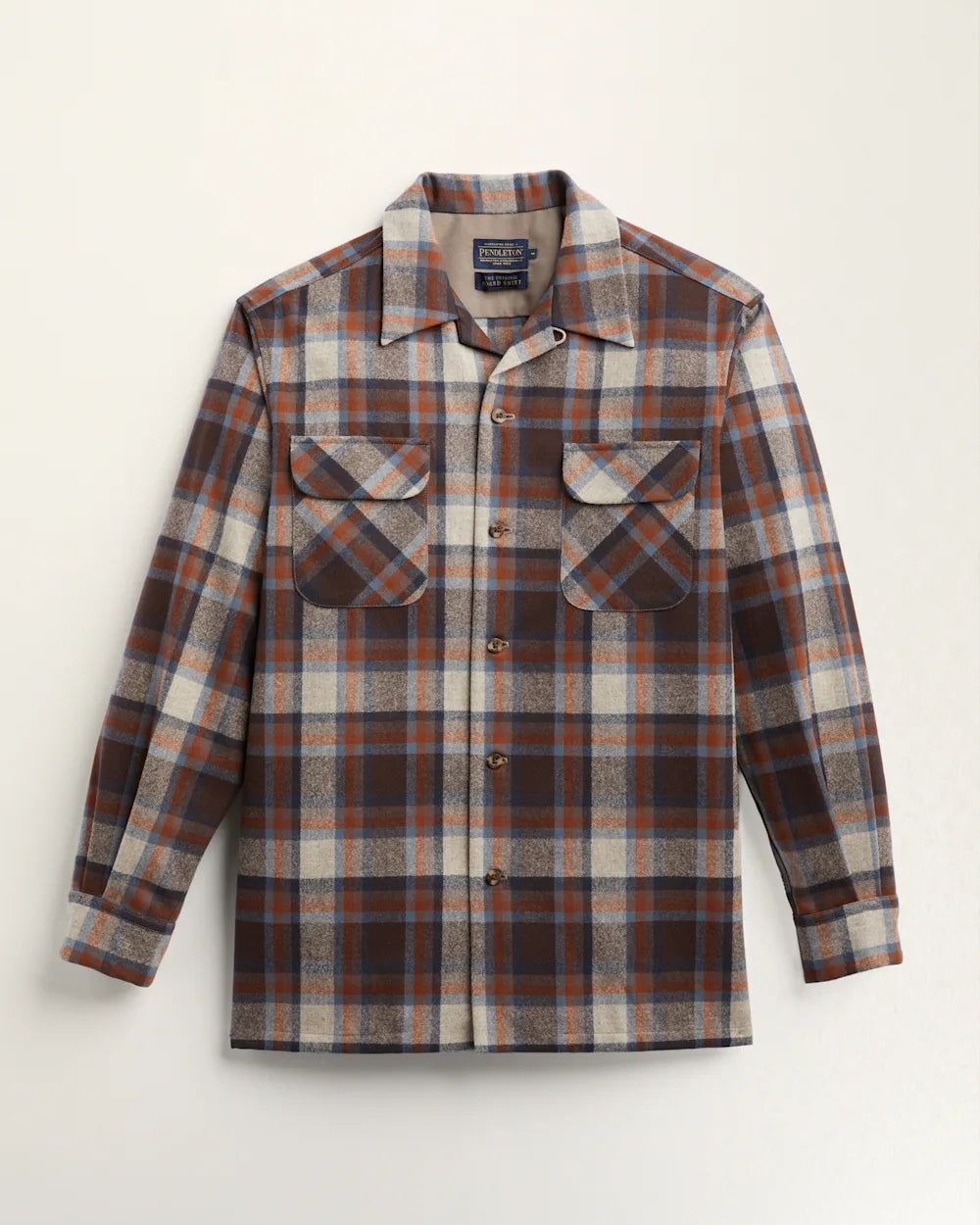 MEN'S PLAID BOARD SHIRT - Brown Orange