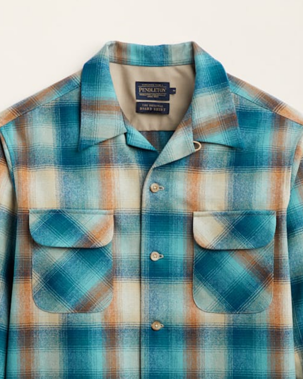 MEN'S PLAID BOARD SHIRT - Teal Orange