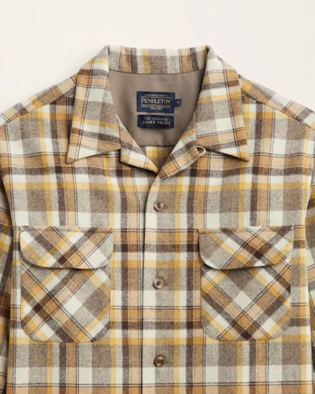 MEN'S PLAID BOARD SHIRT - Brown Yellow