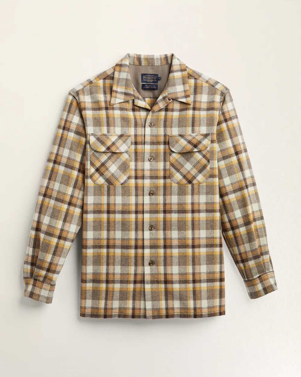 MEN'S PLAID BOARD SHIRT - Brown Yellow