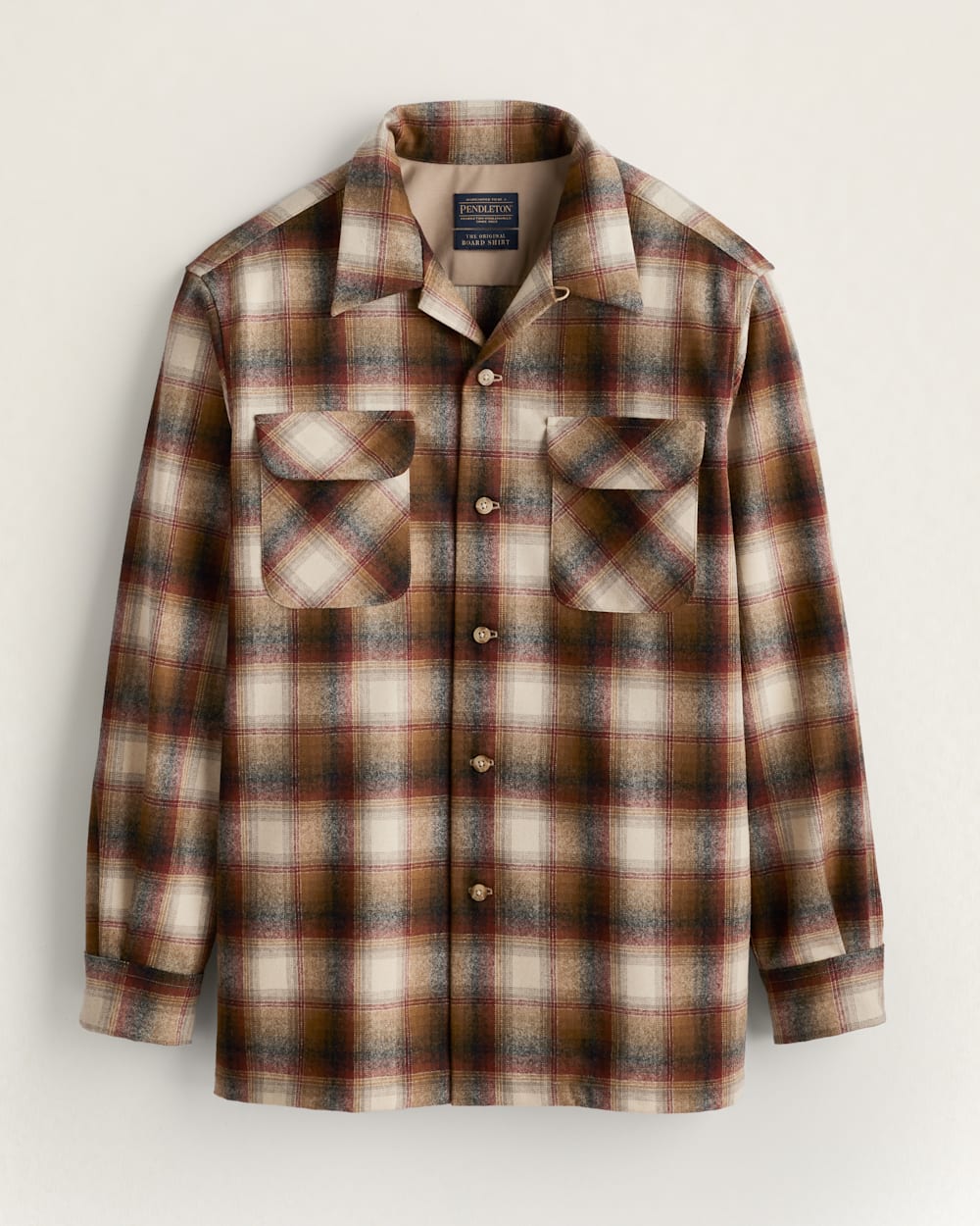 MEN'S PLAID BOARD SHIRT - Brown Beige
