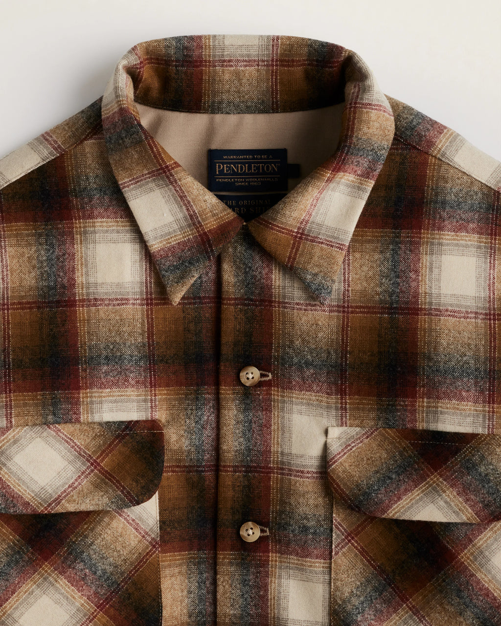 MEN'S PLAID BOARD SHIRT - Brown Beige