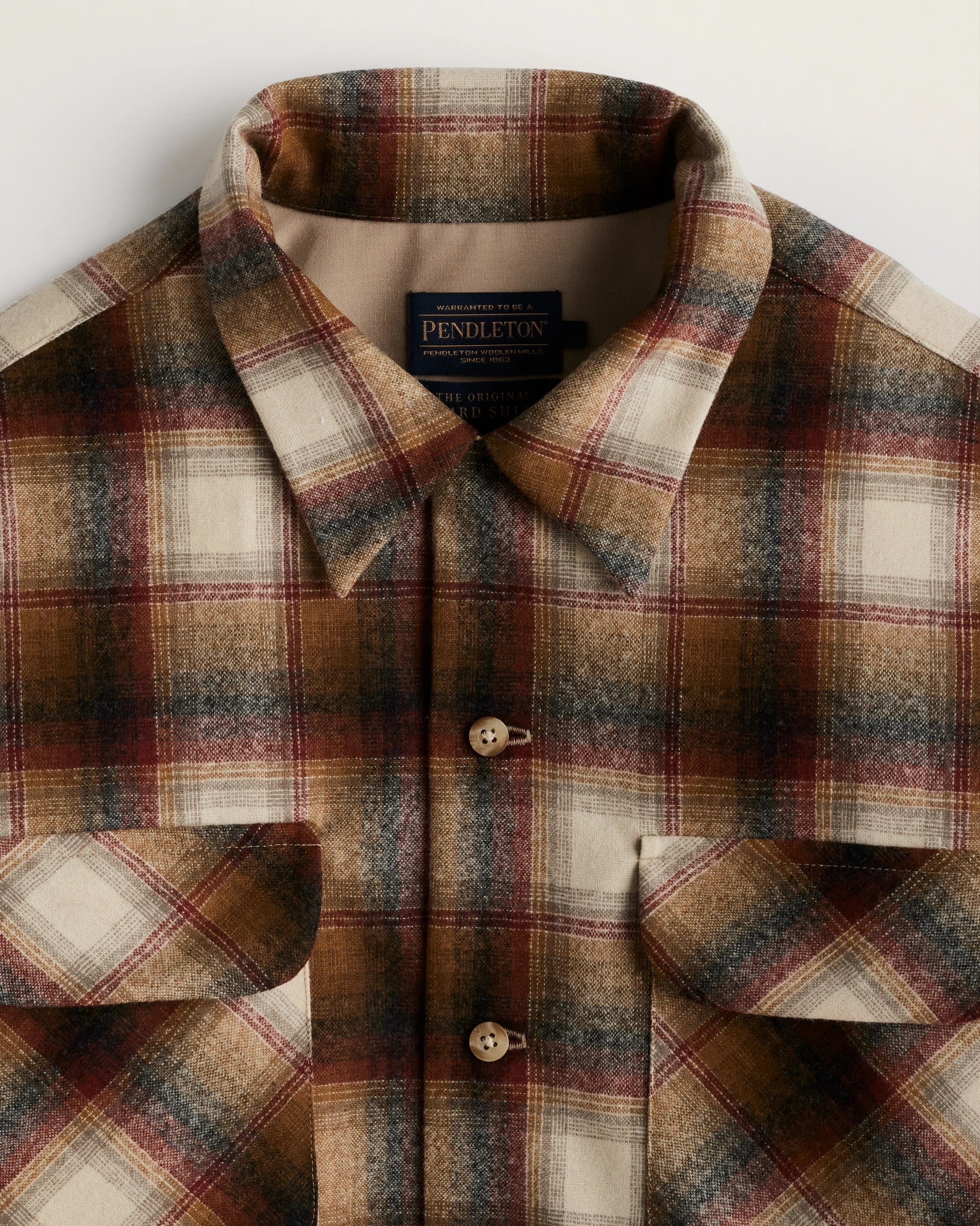 MEN'S PLAID BOARD SHIRT - Brown Beige