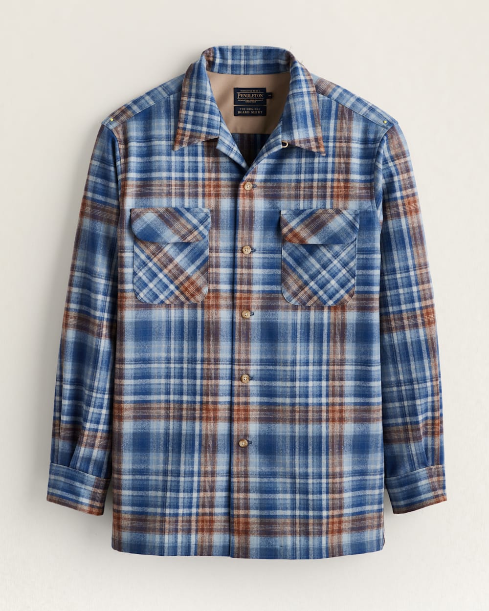 MEN'S PLAID BOARD SHIRT - Blue Brown