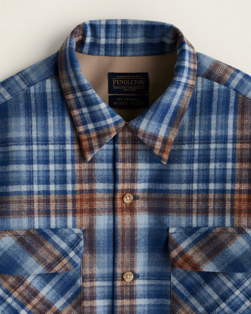 MEN'S PLAID BOARD SHIRT - Blue Brown
