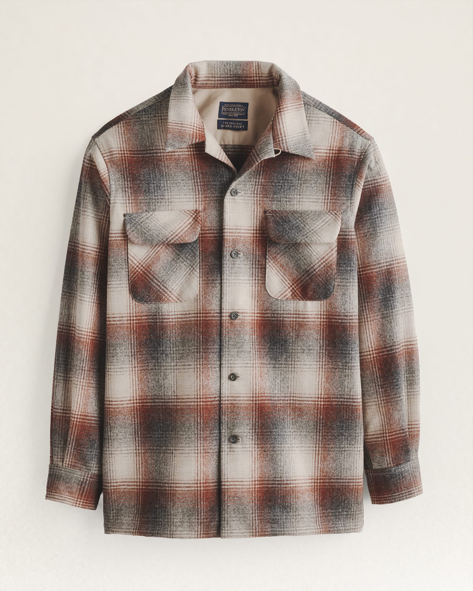 MEN'S PLAID BOARD SHIRT - Orange Grey