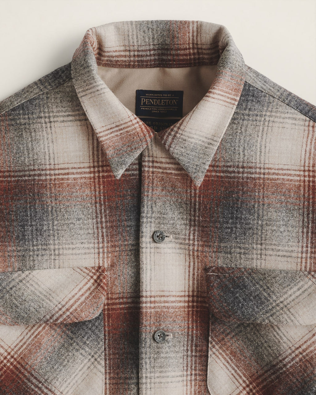 MEN'S PLAID BOARD SHIRT - Orange Grey