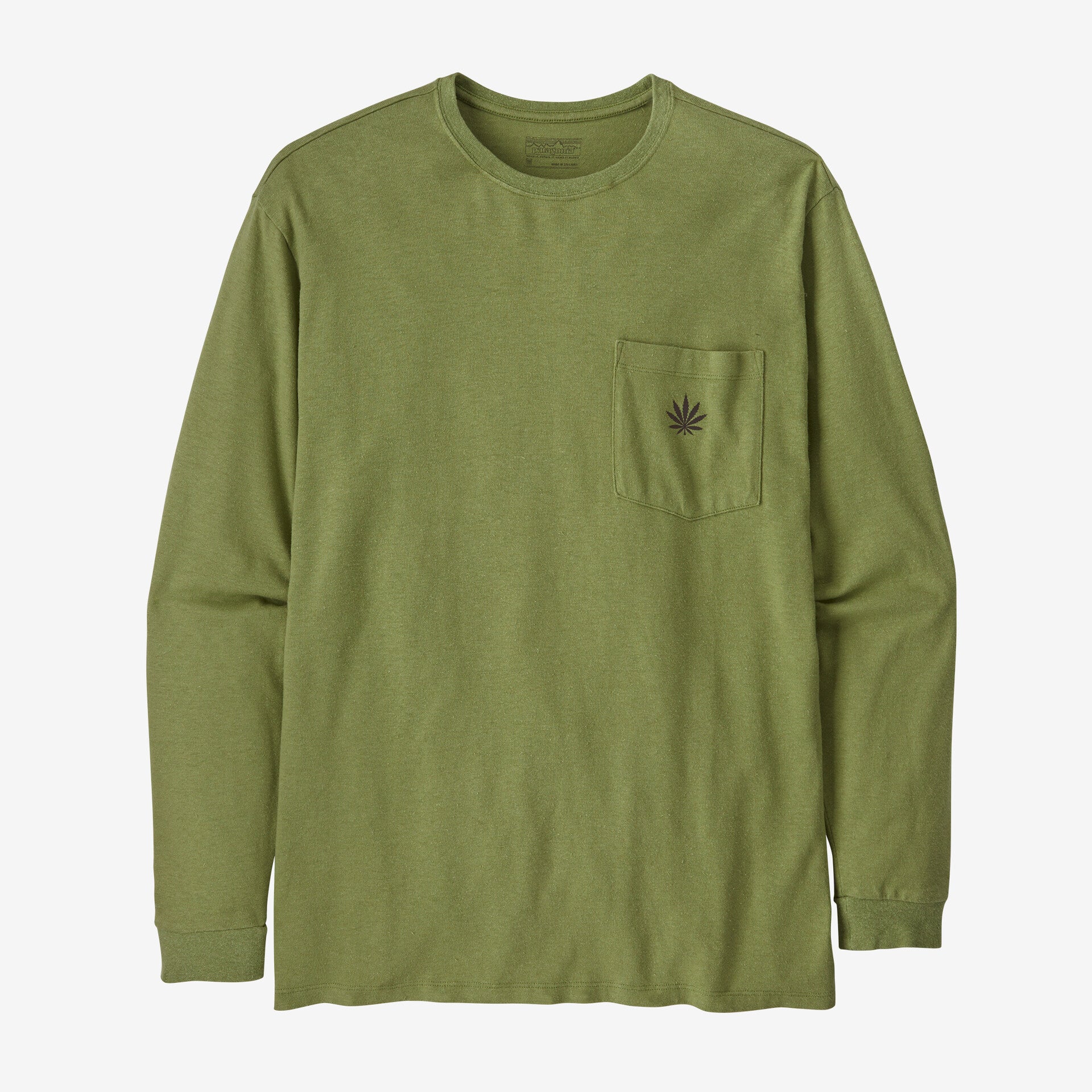 Men's Long-Sleeved Work Pocket T-Shirt - Light Moss