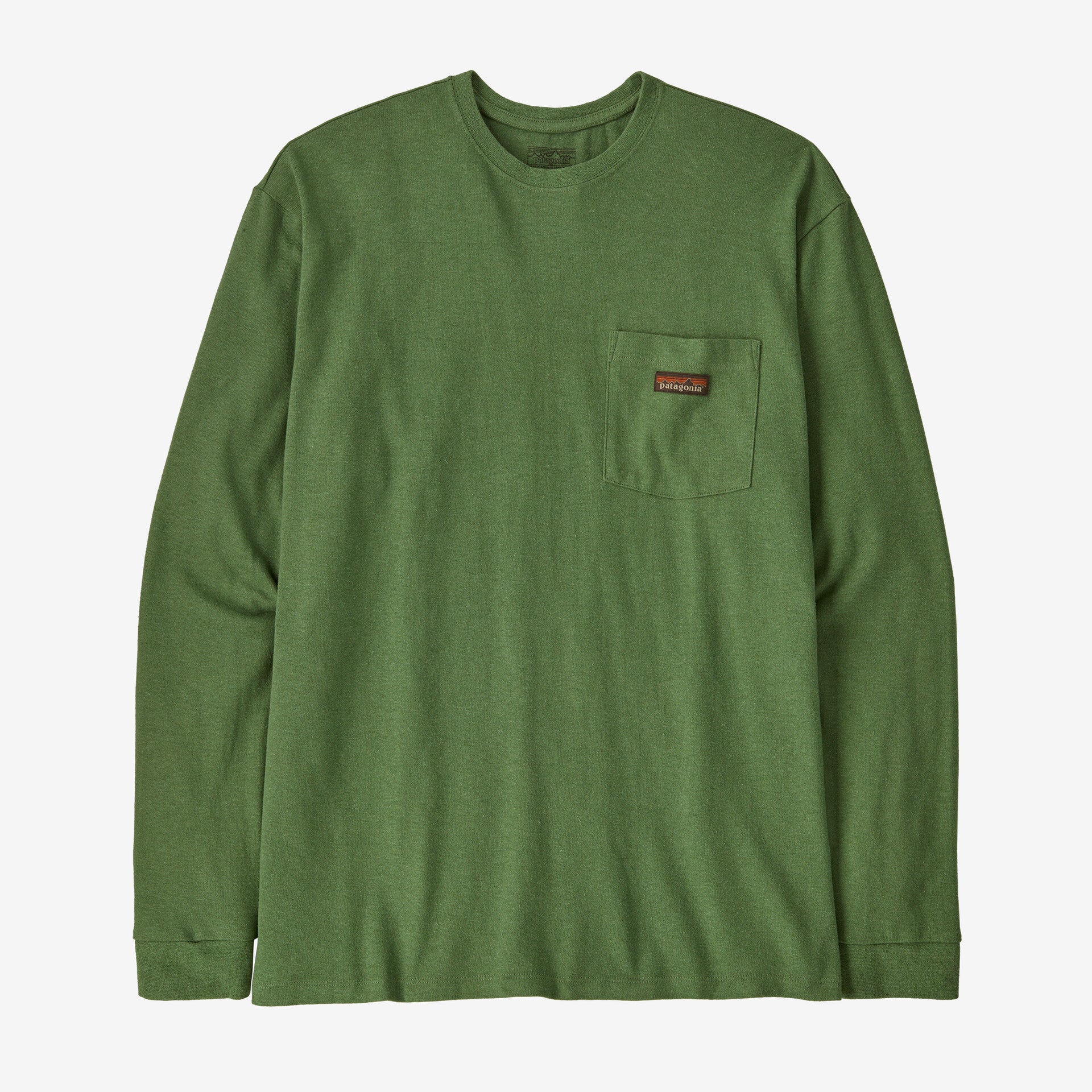 Men's Long-Sleeved Work Pocket T-Shirt - Moss