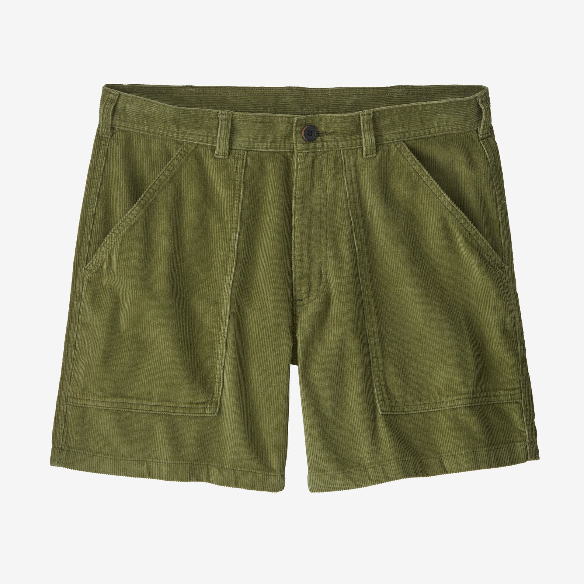 Men's Organic Cotton Cord Utility Shorts - 6" - Moss