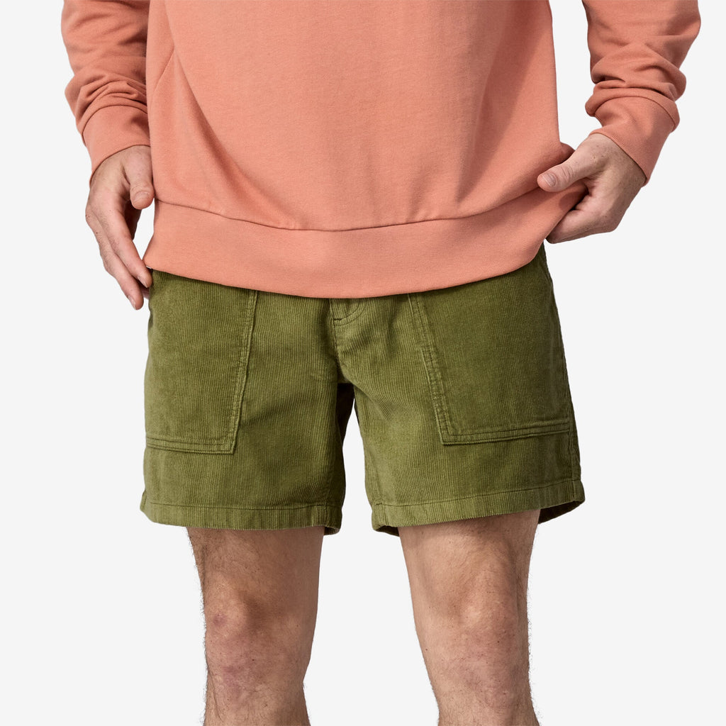 Men's Organic Cotton Cord Utility Shorts - 6" - Moss