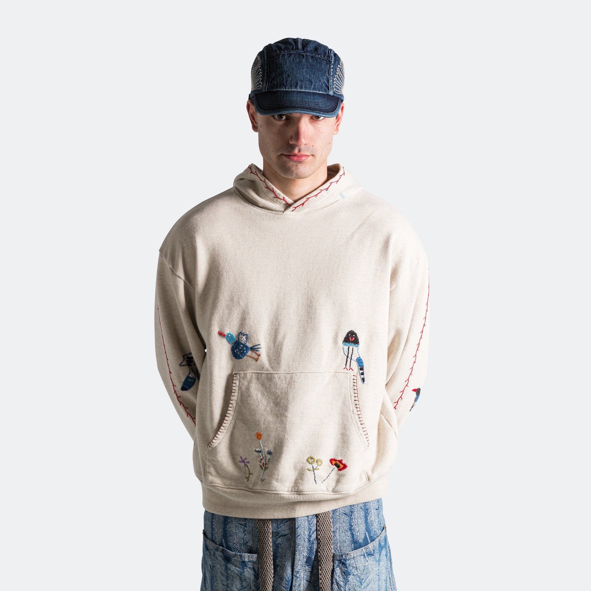 TOP SWT Knit Hoodie (MAGPIE) - Ecru
