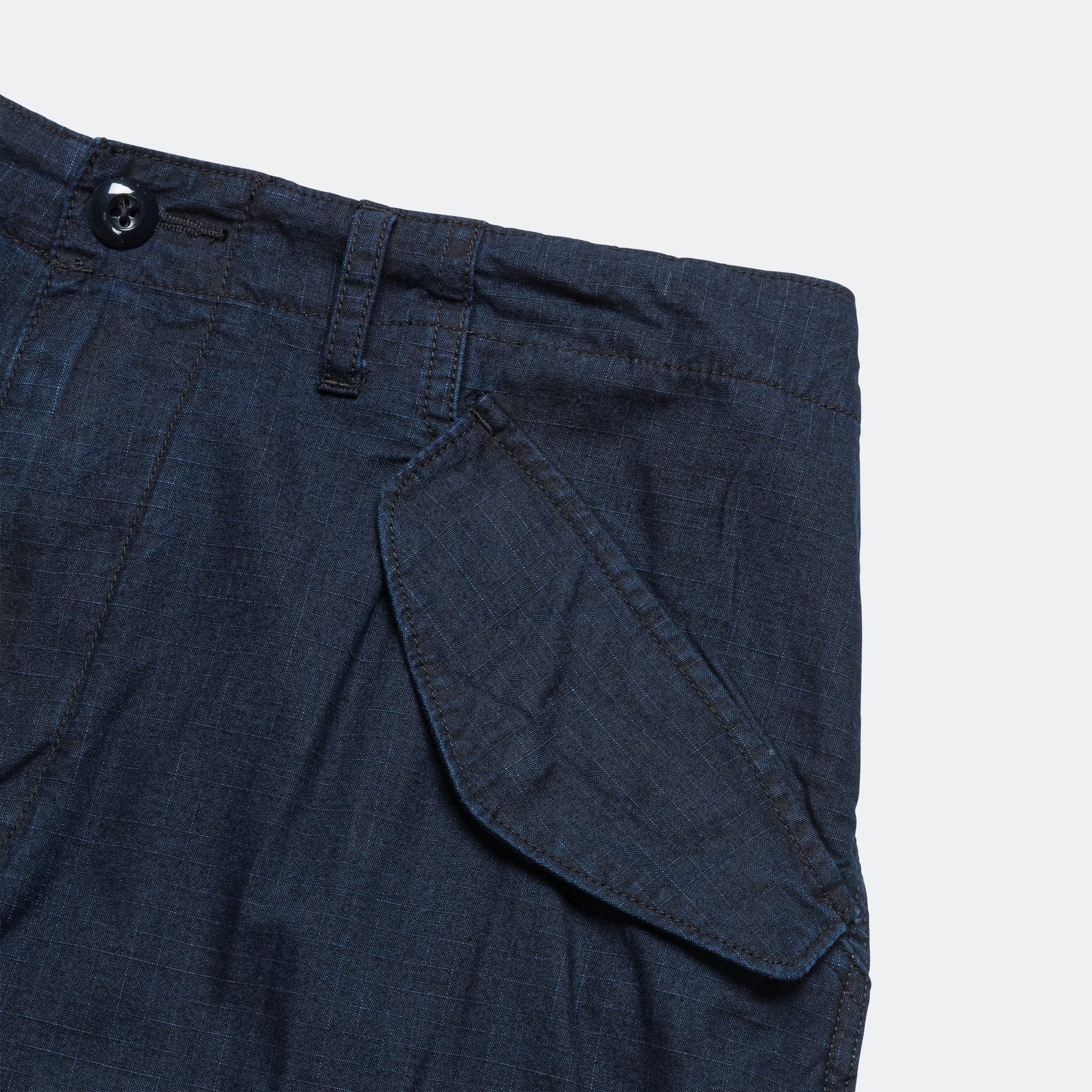 MIL 6 Pocket Indigo Ripstop Shorts - Sumi