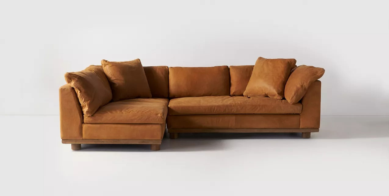 Relaxed Saguaro Leather Sectional