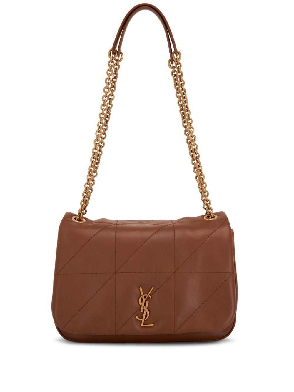 SAINT LAURENT Quilted Camel Handbag with Gold Logo for Women - SS24 Collection