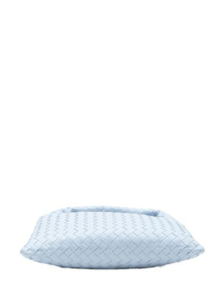 BOTTEGA VENETA Light Blue Mini Top-Handle Bag with Intrecciato Motif and Gold-Tone Hardware for Women - SS24