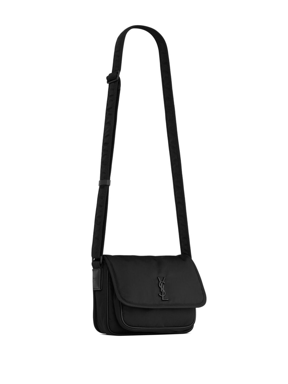 SAINT LAURENT Black Mini Niki Messenger Handbag for Men with Adjustable Strap and Multiple Pockets