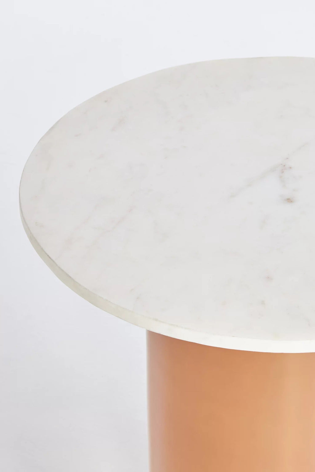 Infinity Glass Side Table - Peach
