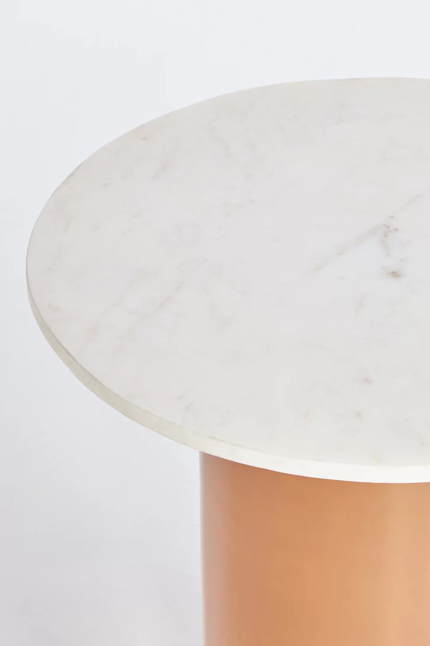 Infinity Glass Side Table - Peach