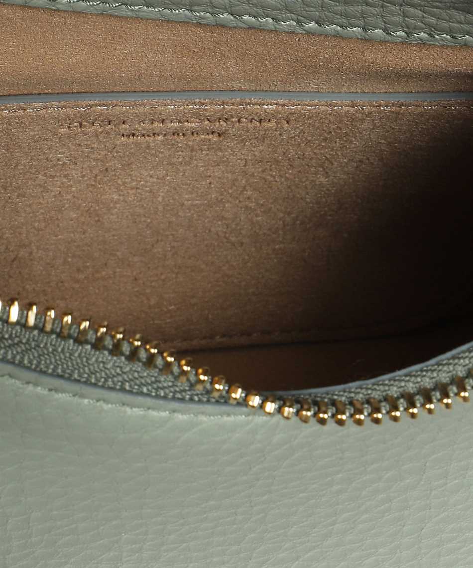 STELLA MCCARTNEY Mini Green Shoulder Handbag with Chain Strap and Eco-Suede Lining for Women, SS23
