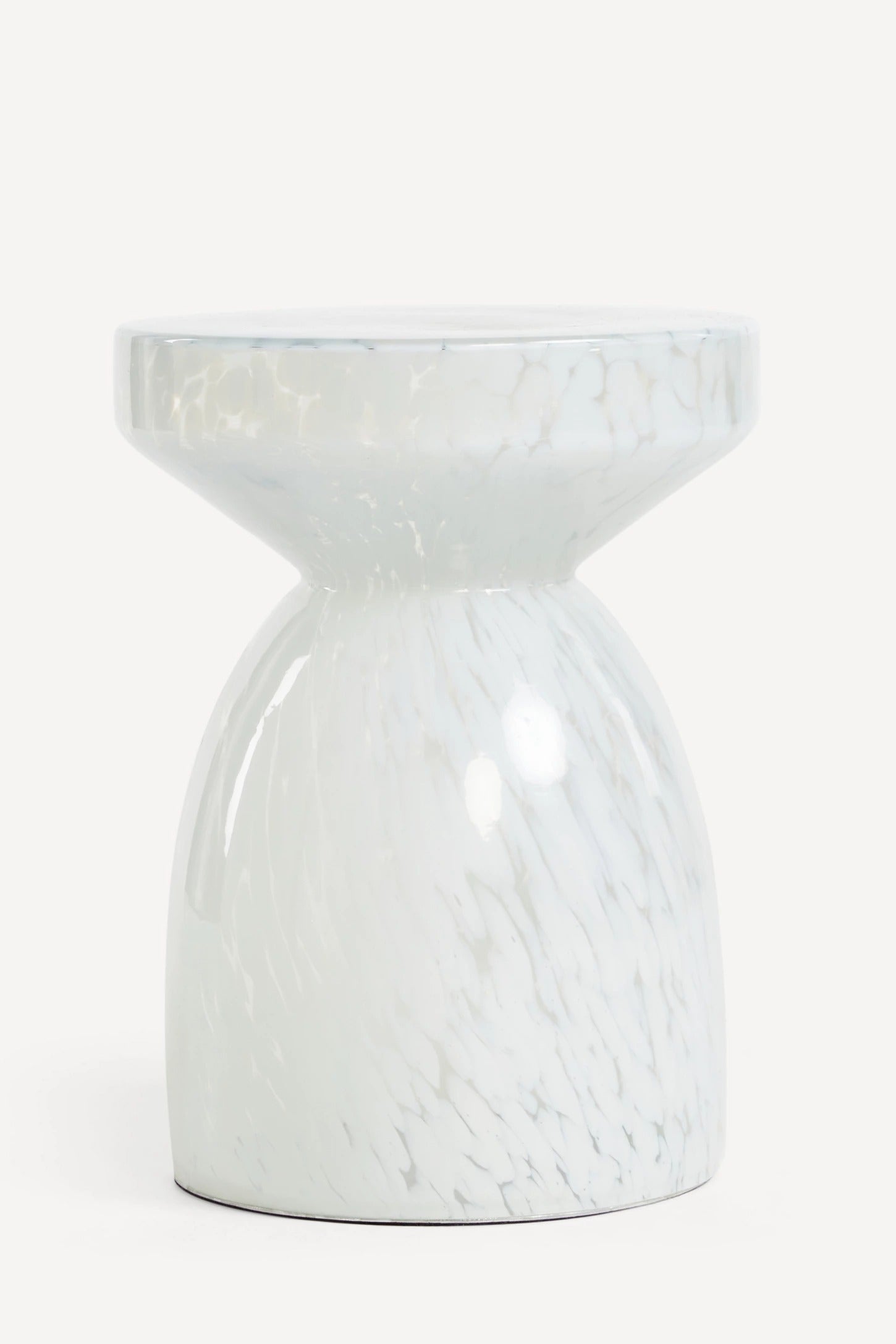 Bela Glass Side Table - White