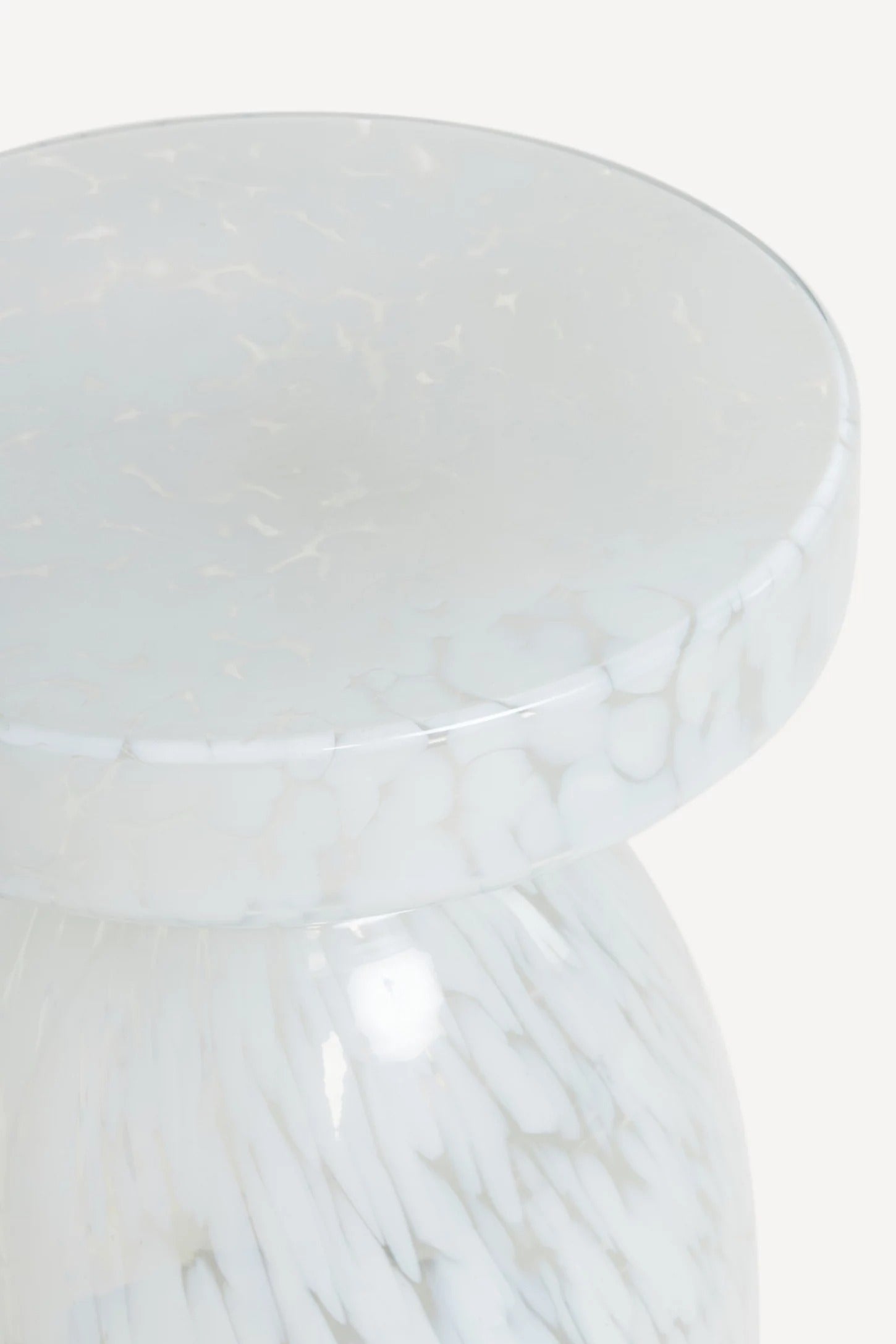 Bela Glass Side Table - White